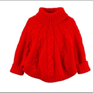 NWT Carter’s cable knit poncho